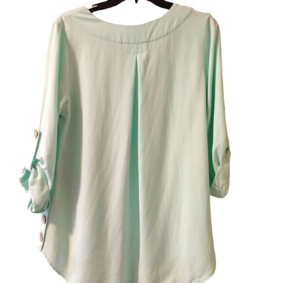 Soft Surroundings mint green tencel top tunic size S - Picture 5 of 9